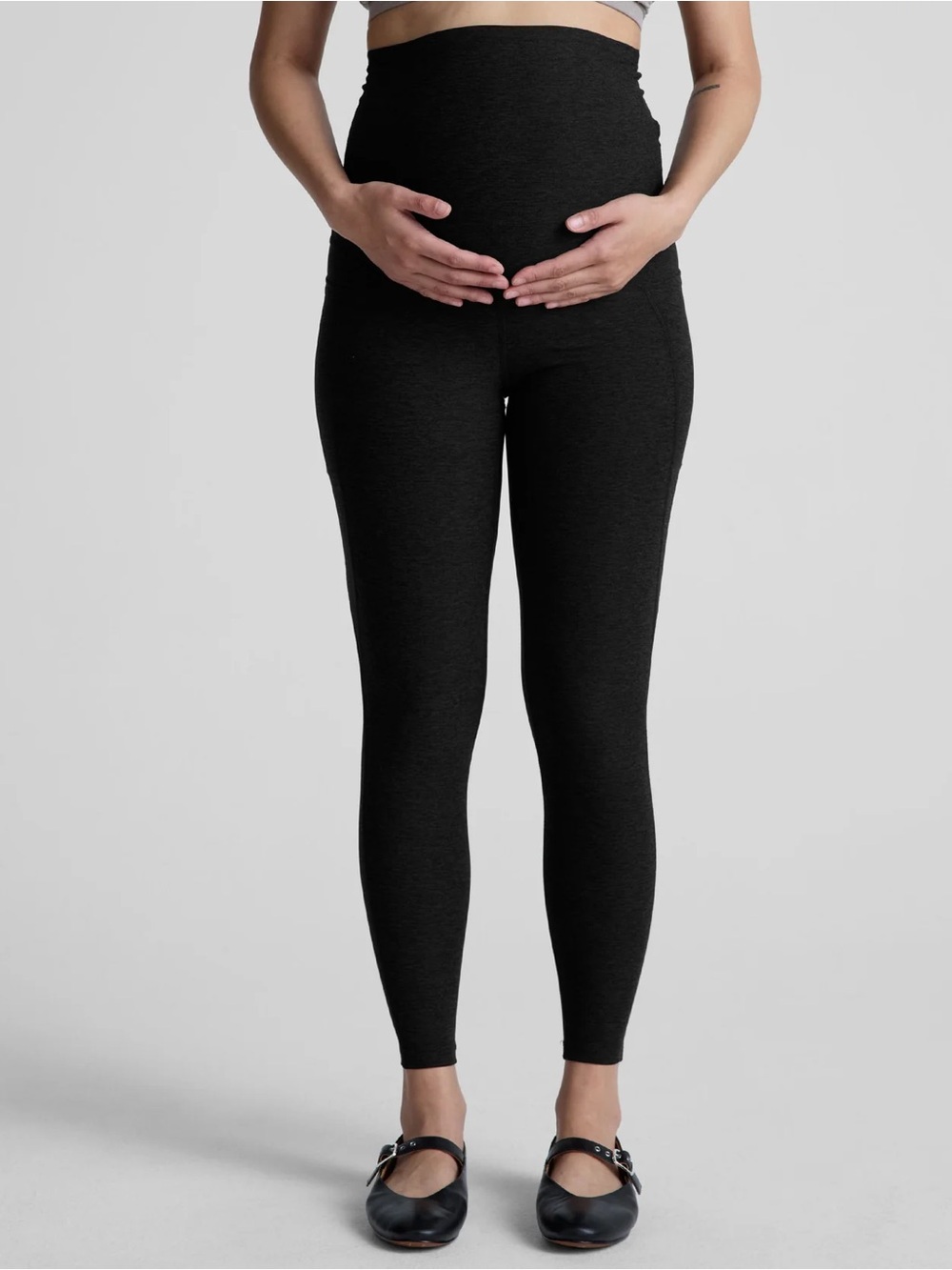 Beyond Yoga Space Dyed Beyond the Bump Maternity Pocket Midi Leggings
